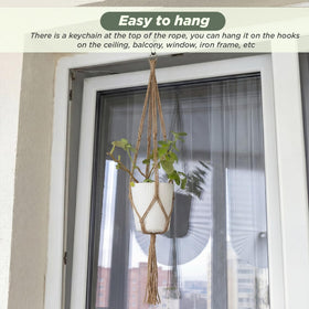 EBOOT macrame hanger suitable for indoor and outdoor plant display.