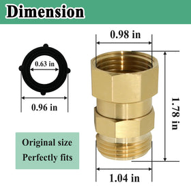 Ebrmeiwo brass connector shows durable, corrosion-resistant build for outdoor garden use