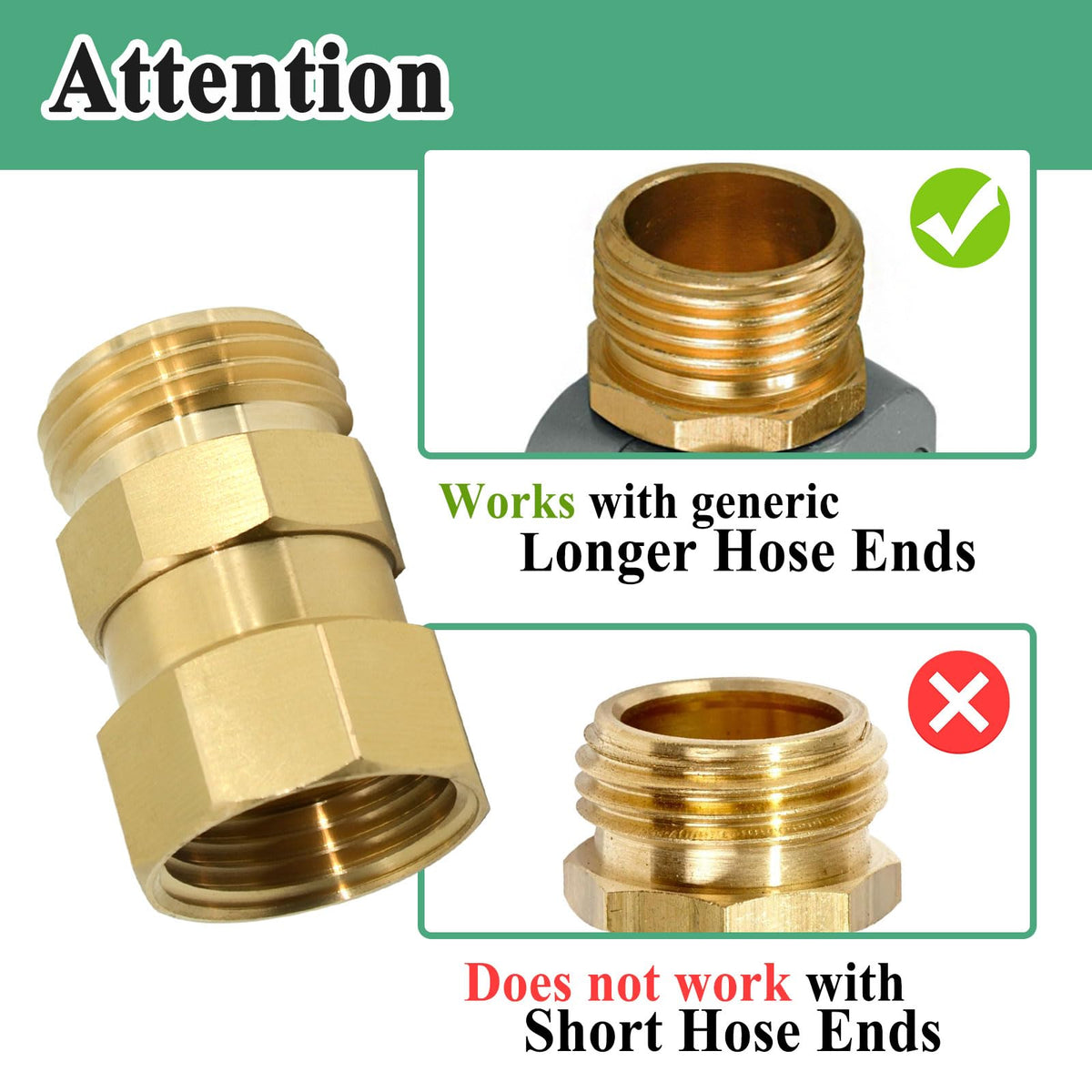 Ebrmeiwo swivel fitting length supports easy maneuvering during spraying and watering