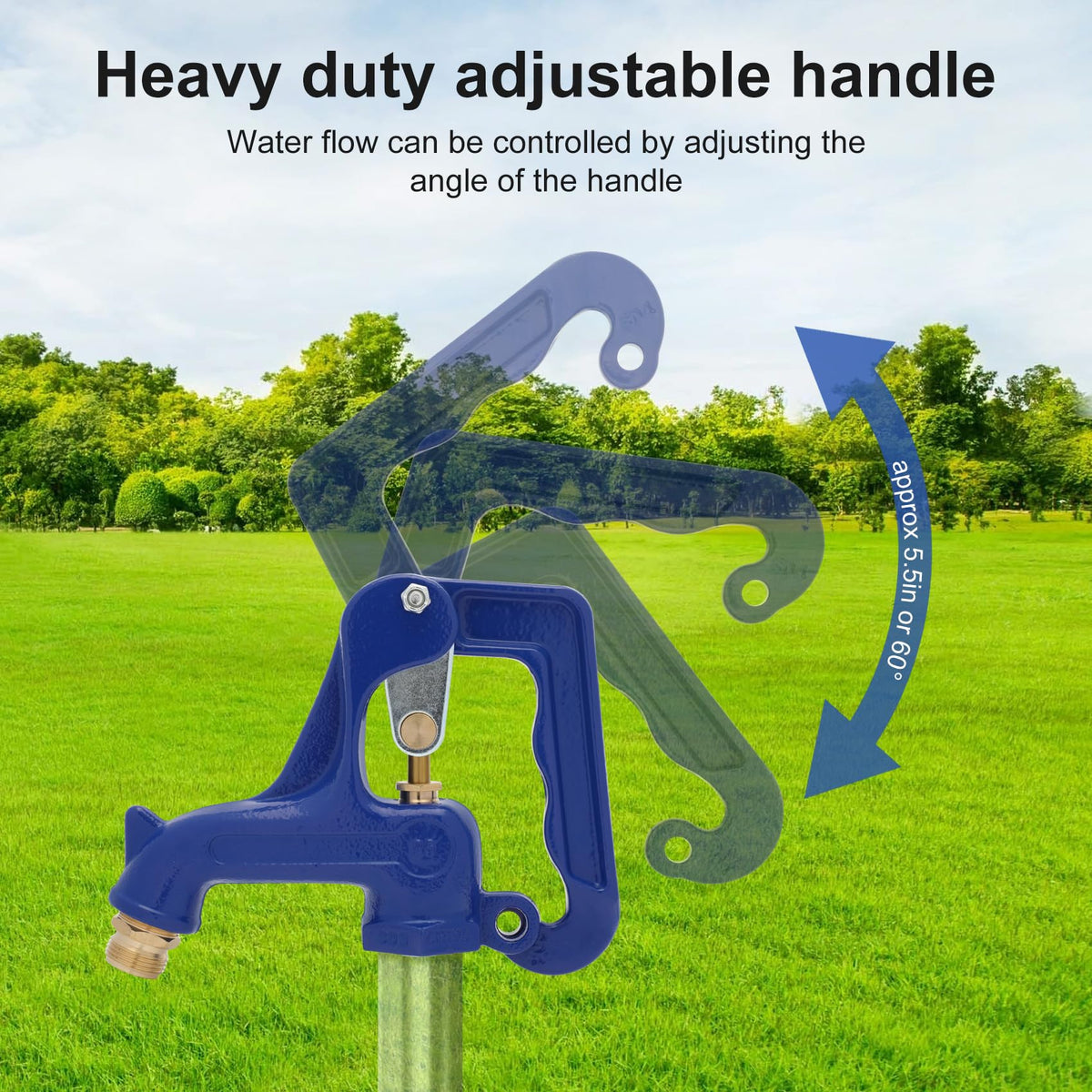Ebusin Yard Fire Hydrant Head 1-inch NPT fitment with standard piping