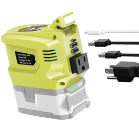 Ecarke 200W inverter showing Ryobi compatibility for portable power on the go