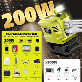 Ecarke 200W inverter Type-C port for modern device charging