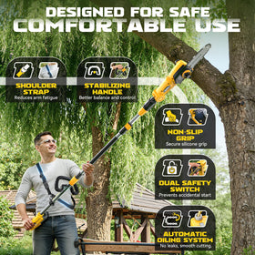 Ecarke 8 inch guide bar delivers fast, clean cuts on branches