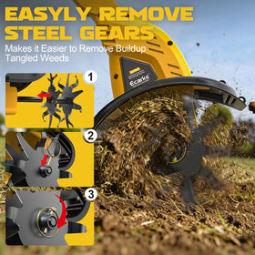 Ecarke dual safety start ensures safe operation during gardening