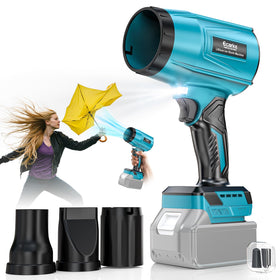 Ecarke cordless leaf blower with Makita 18V compatibility for outdoor cleanup