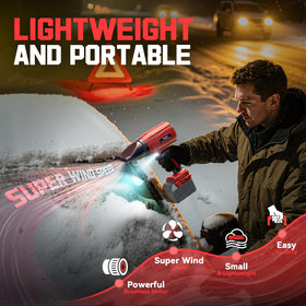 Ecarke outdoor cleaning tackles leaves, snow, and damp surfaces effectively