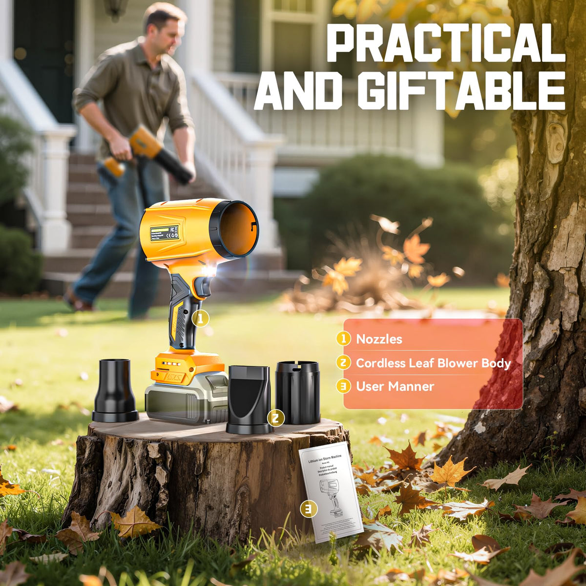Ecarke leaf blower safety feature and overheating protection