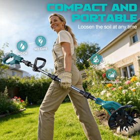 Ecarke nine-inch tilling width covers more ground per pass