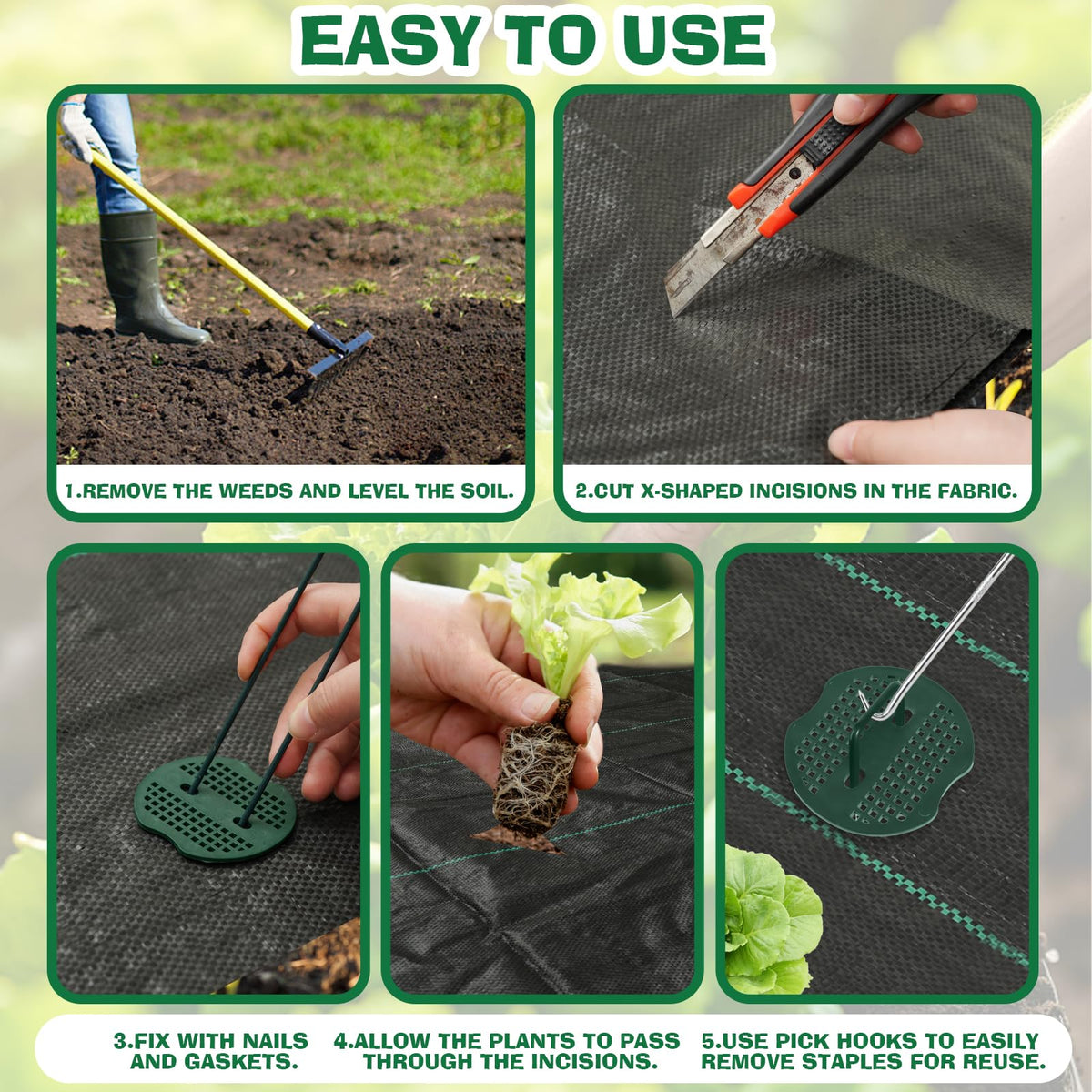 ECcandiedhaws garden gloves protect hands during installation and adjustments.
