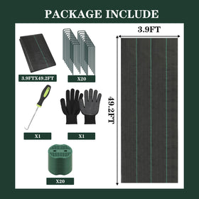 ECcandiedhaws green landscape staples keep fabric securely fastened for quick, durable ground cover.