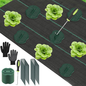 ECcandiedhaws weed barrier fabric 4ftx50ft protects soil while promoting airflow for healthy plants.