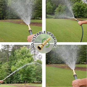 ECCLEUTH heavy brass nozzle with anti-leak gasket for secure connections.
