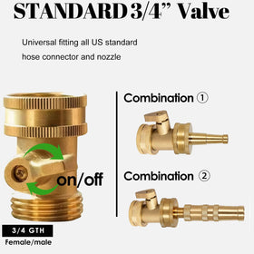 ECCLEUTH universal-fit brass nozzle for standard hoses, easy setup.