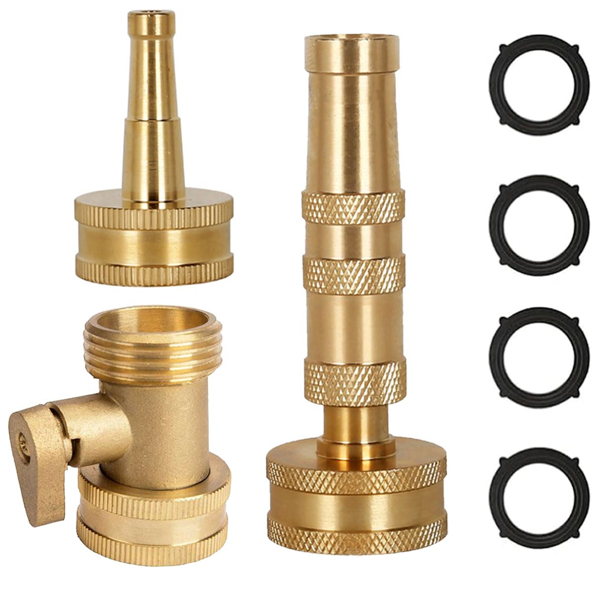 ECCLEUTH heavy-duty brass hose nozzle for long-lasting garden watering.