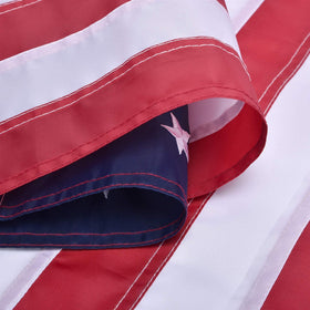 Brass grommets on Echidna flag enable secure hanging indoors or outdoors