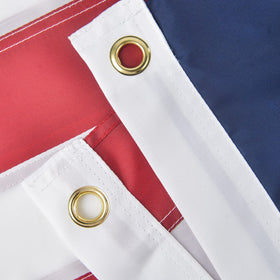 Echidna flag with embroidered stars showcases craftsmanship and patriotic detail
