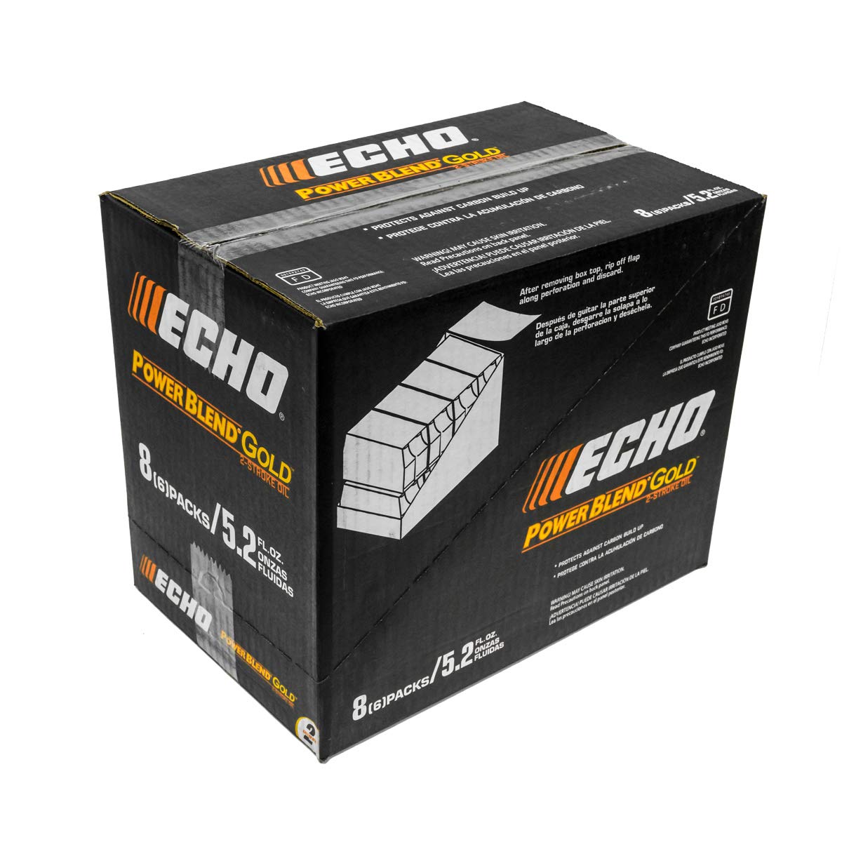 Echo Power Blend Gold close-up showing label and clean-burning formulation.