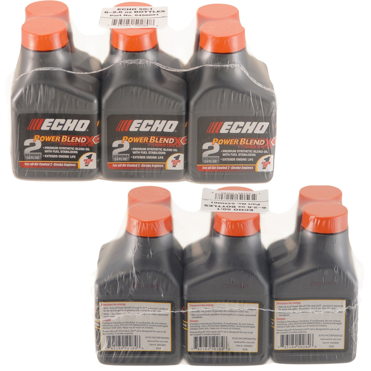 Echo 6450001 1-gallon container highlights convenient ready-to-use oil mix.
