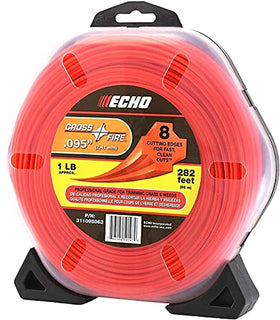 Echo Cross-Fire line enables clean cuts through heavy grass and weeds.