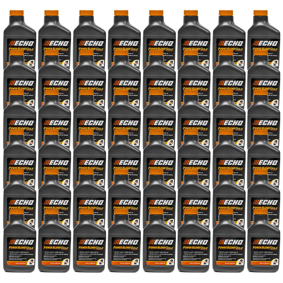 Echo Power Blend Gold 6450002G bottle for universal 2-cycle oil, reduces exhaust smoke.