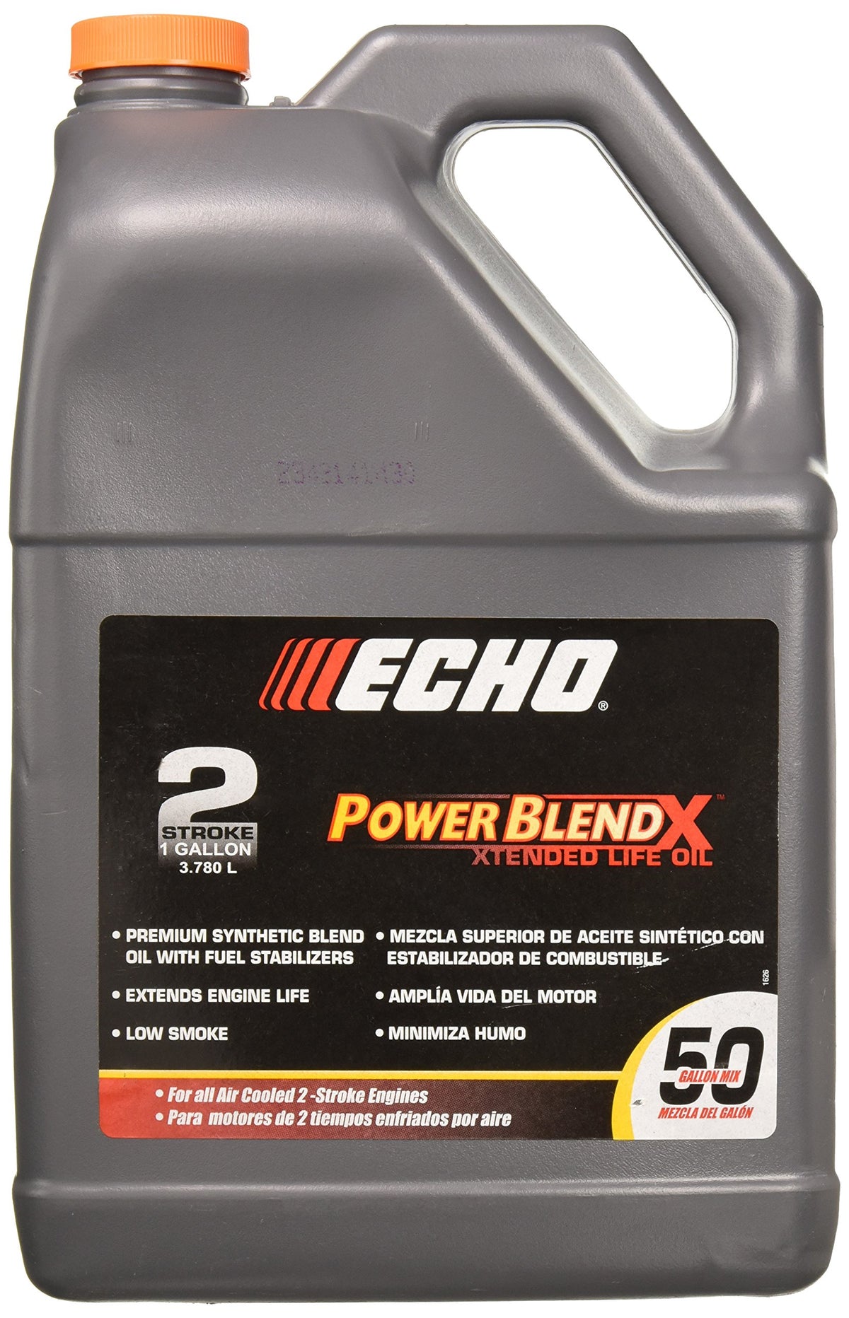Echo PowerBlend Gold 1-Gallon bottle for 2-cycle engines, authentic OEM lubrication.