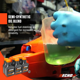 Echo Power Blend Gold Oil 50:1 two-stroke engine with cleaner burn potential