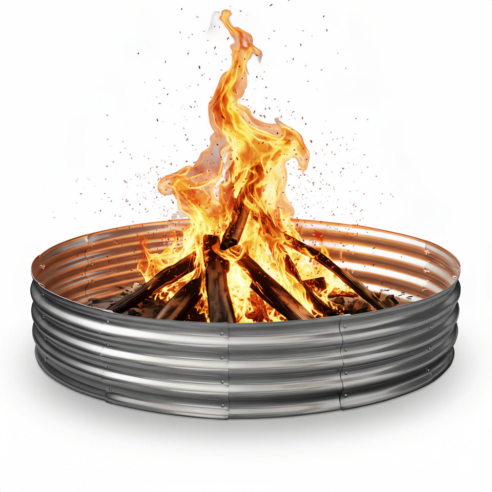 Eclaron 60-inch fire pit ring top view for large gatherings