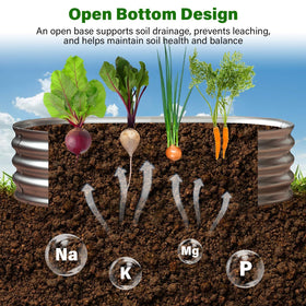 Eclaron 7 cu ft soil capacity supports vegetables and herbs.