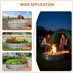Camping use of Eclaron fire pit ring as a portable heat source