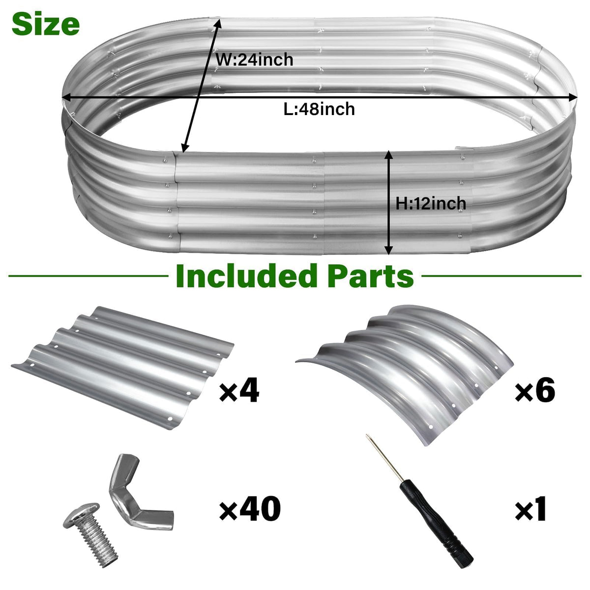 Eclaron galvanized planter box open base promotes drainage and healthy roots.