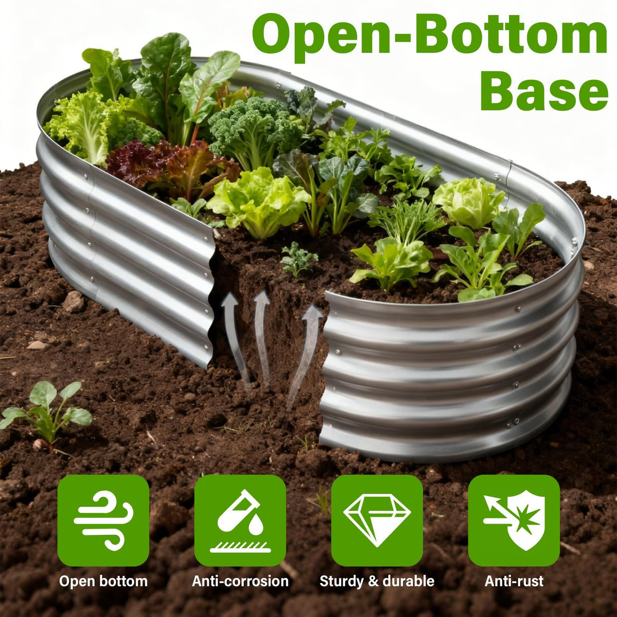 Eclaron open-base drainage feature promotes root health and prevents rot in wet conditions.