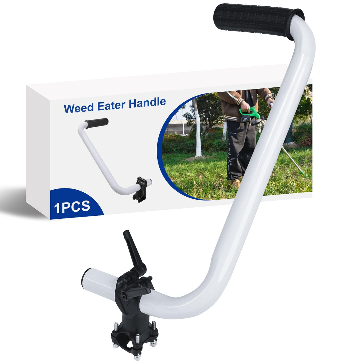 Ecmln ergonomic weed eater handle grip for reduced back strain during yard work.
