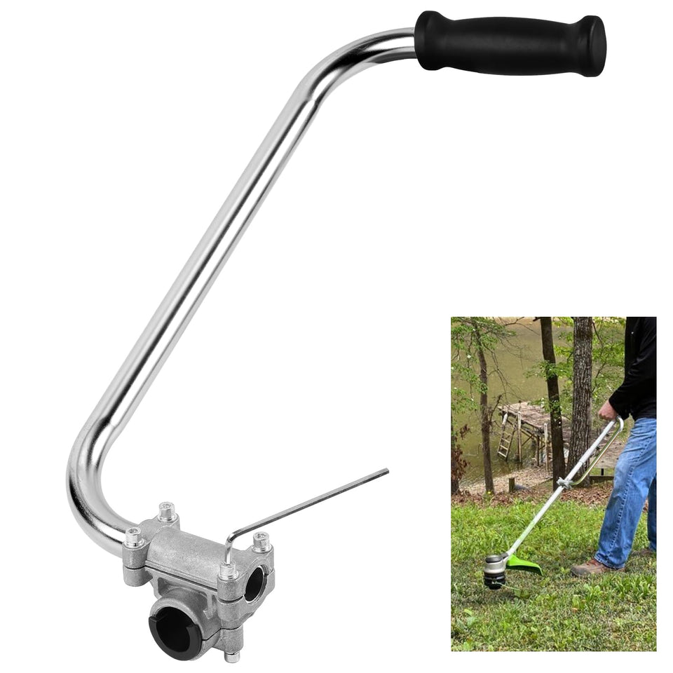 Ecmln Weed Eater Handle closeup shows ergonomic grip for comfortable trimming.