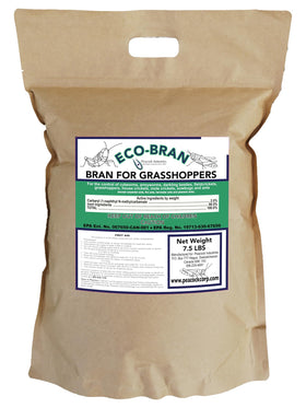 Eco-Bran Broad Spectrum Bait bag showing attract-and-kill action for lawn pests.
