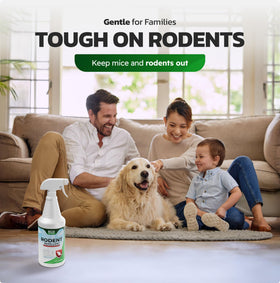 Eco Defense peppermint mouse spray for garages and outdoor areas protects vehicles