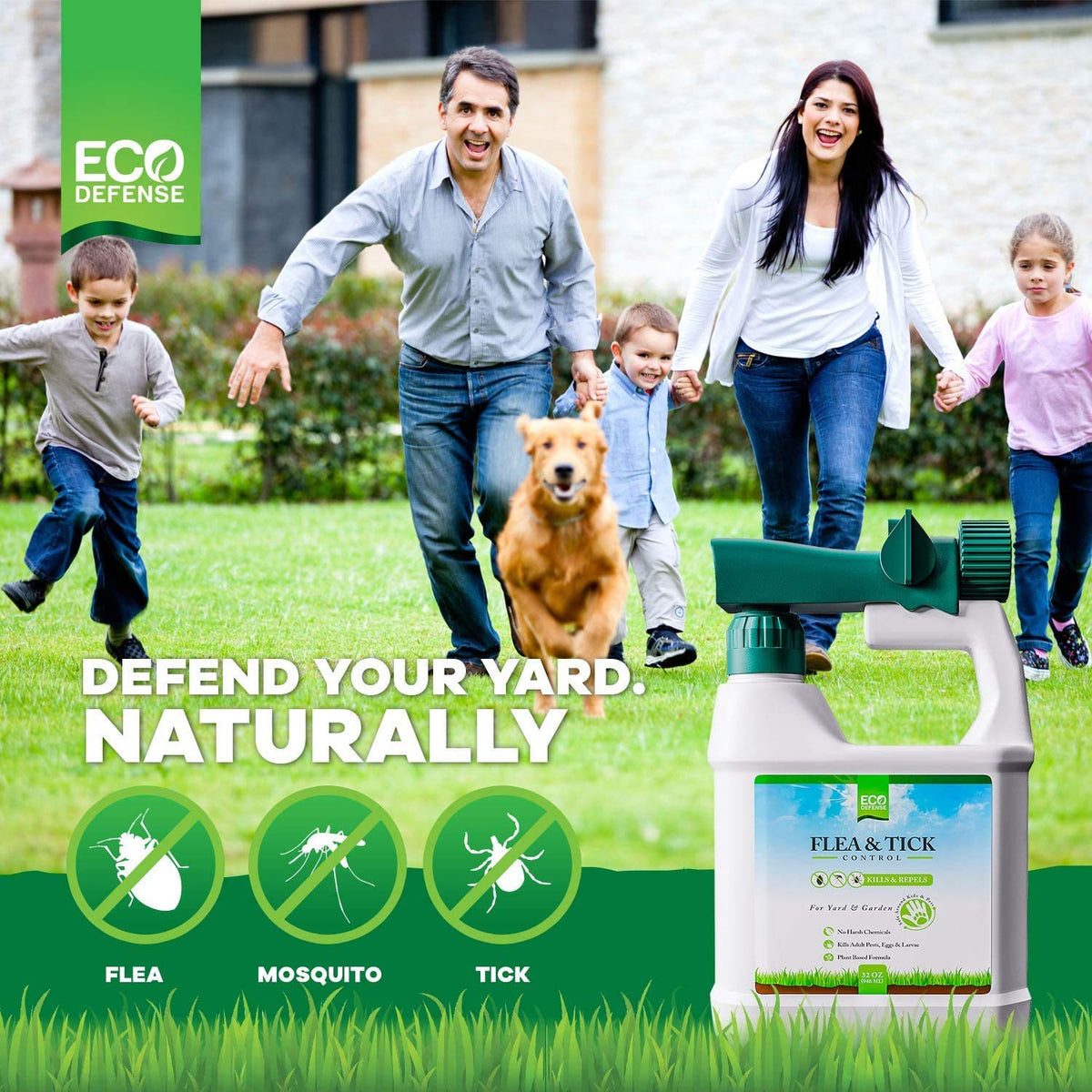 Eco Defense plant-safe-formula keeps gardens healthy while repelling pests.