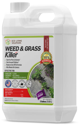 Eco Garden Pro Professional weed killer bottle ready for use, promoting quick weed control