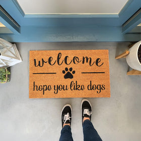 Natural coconut coir mat designed for heavy foot traffic and outdoor use