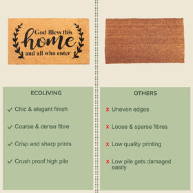 Eco Living 30x17 coir doormat providing broad coverage and lasting durability.