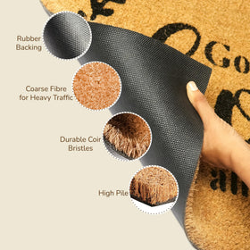 Eco Living easy-clean coir mat designed for shake out or vacuum maintenance.