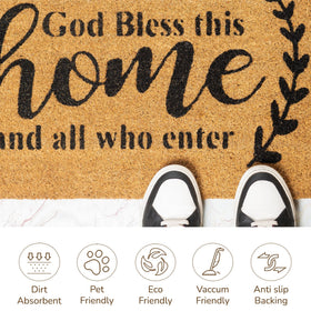 Eco Living entryway mat ideal for indoor and outdoor use at doors and patios.