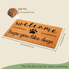 Eco Living front-doormat with non-slip backing stays securely in place
