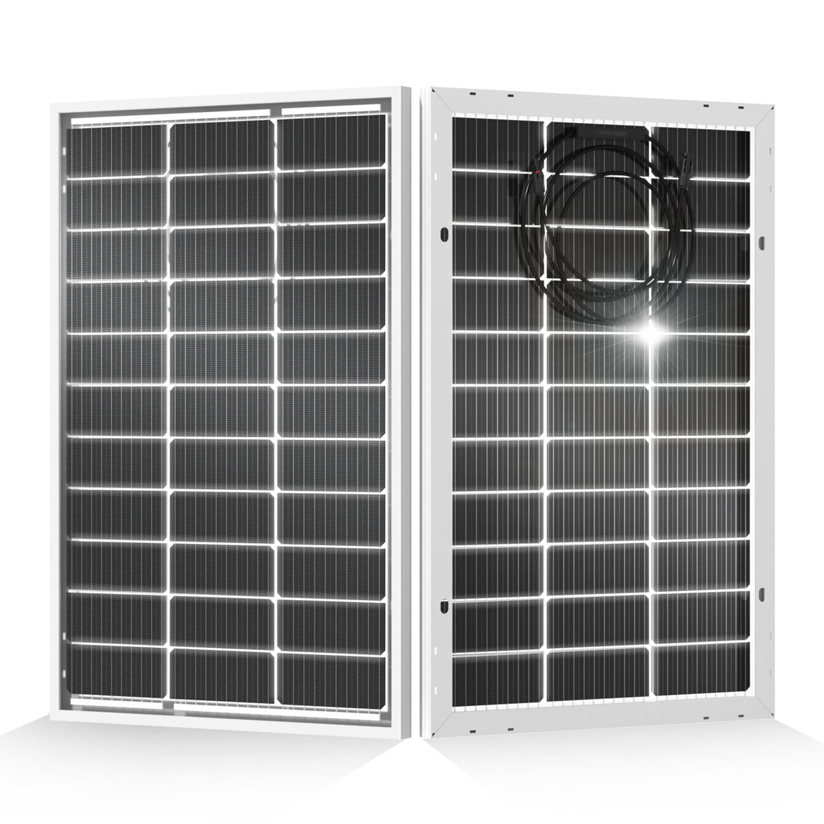 Eco-Worthy 200W bifacial duo pack with two panels for off-grid power.
