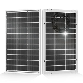 Eco-Worthy 200W bifacial duo pack with two panels for off-grid power.