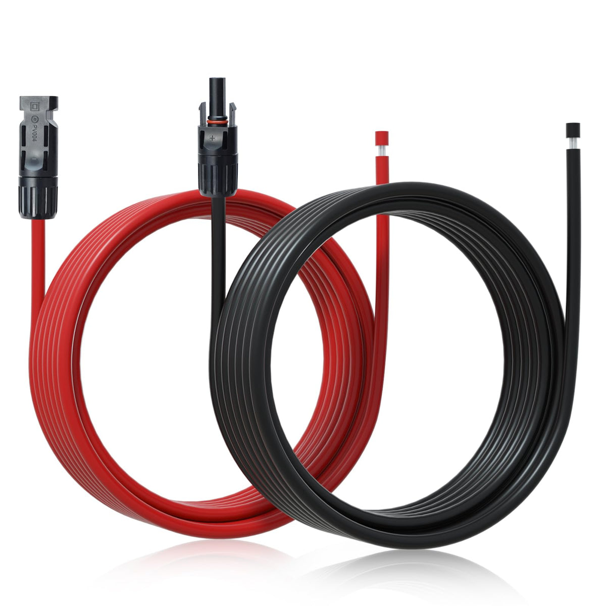 ECO-WORTHY 20ft solar extension cable with exact cut length for rooftop arrays