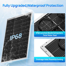 ECO-WORTHY aluminum frame emphasizing durability against wind and corrosion.