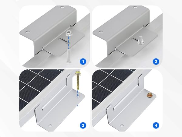 Eco-Worthy aluminum Z-bracket set provides corrosion-free solar mounting.