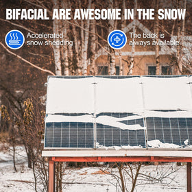 Eco-Worthy backsheet offers 91.5% light transmission for cloudy days.