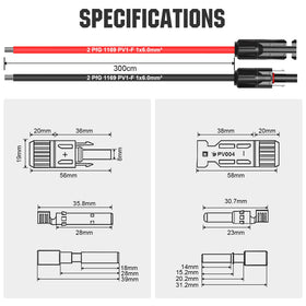 Eco-Worthy pre-attached red and black wires simplify plug-and-play solar setup