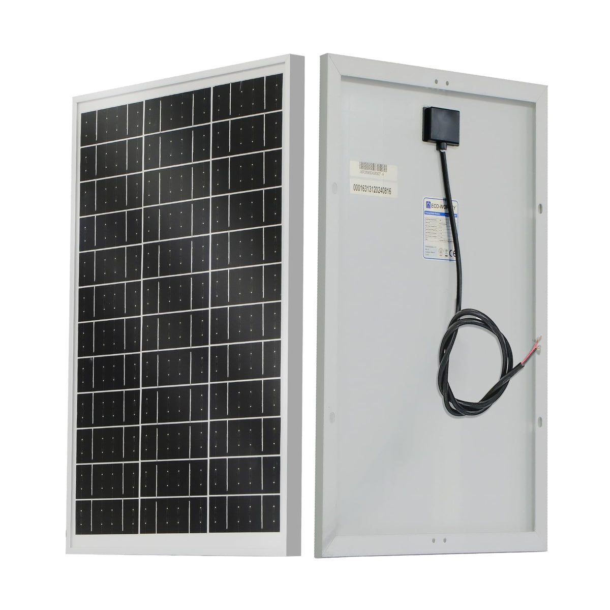 Eco-Worthy solar panel 25W compact, ideal for portable charging on the go.